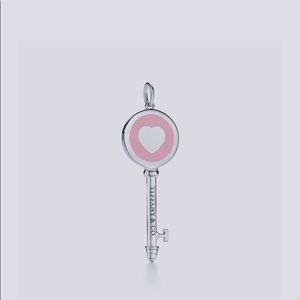 Tiffany &Co. pink heart key pendant